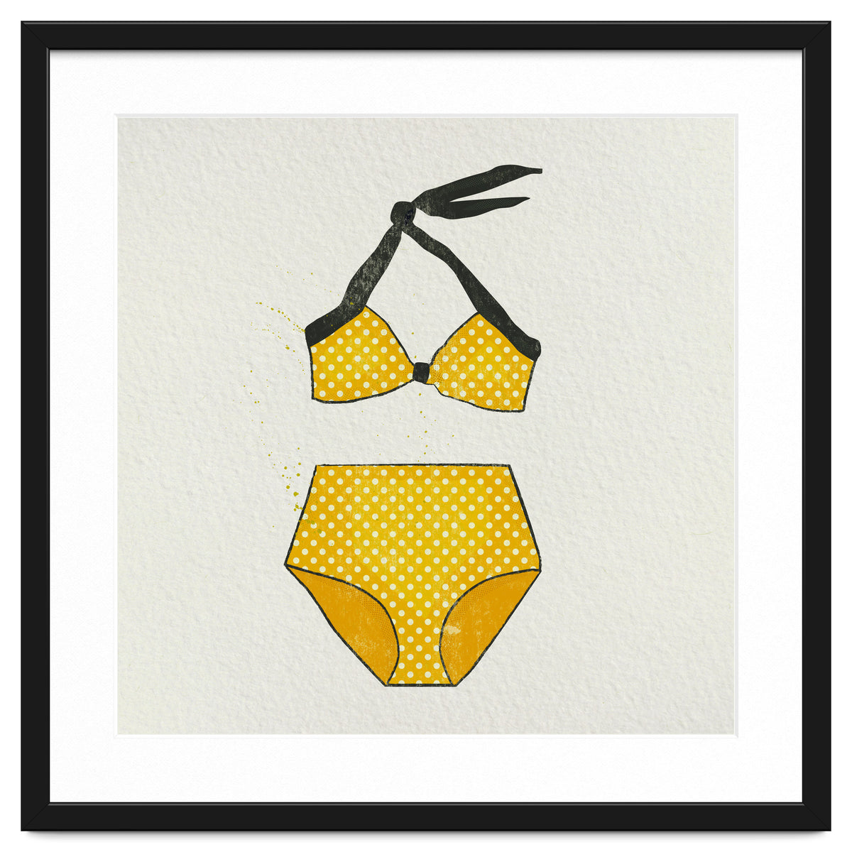 Yellow polka dot bikini
