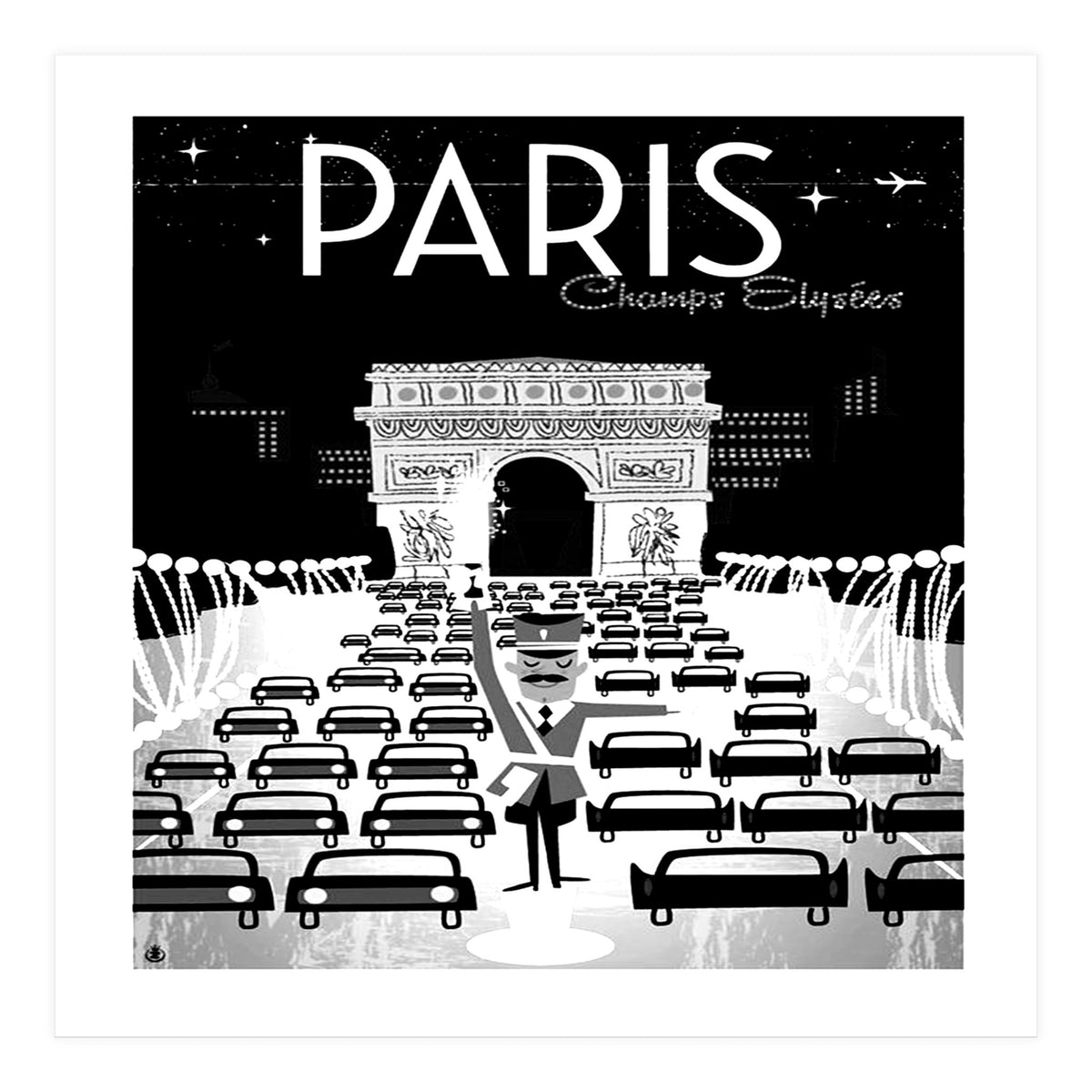 Paris` traffic (Print Only)