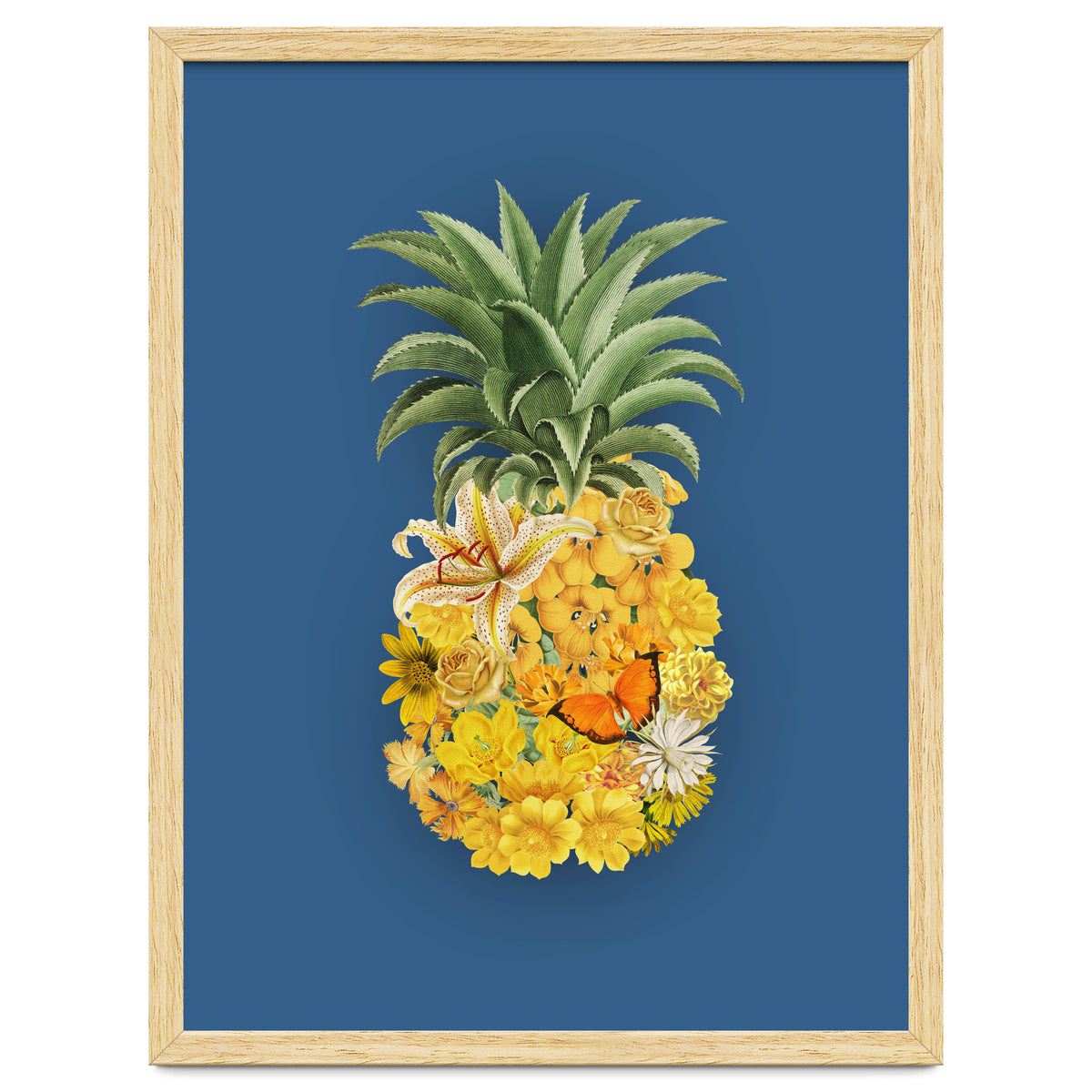 Pineapple Floral Blue