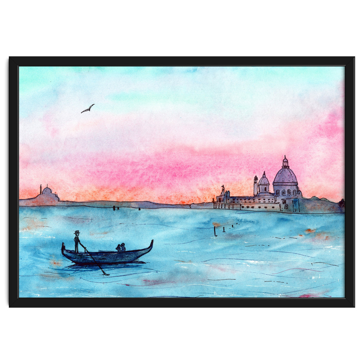 Sunset in Venice || watercolor
