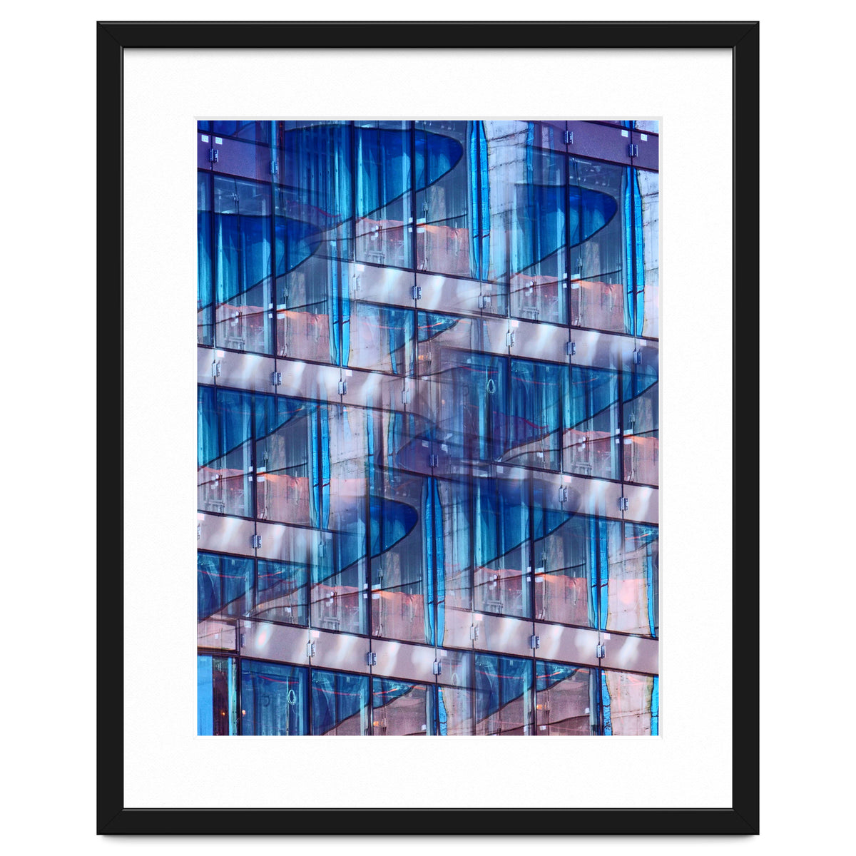 Blue Skyscraper Abstract