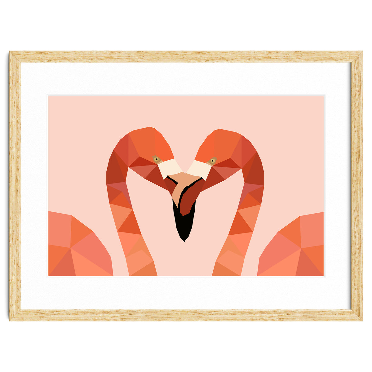 Flamingo Bird Low Poly Art