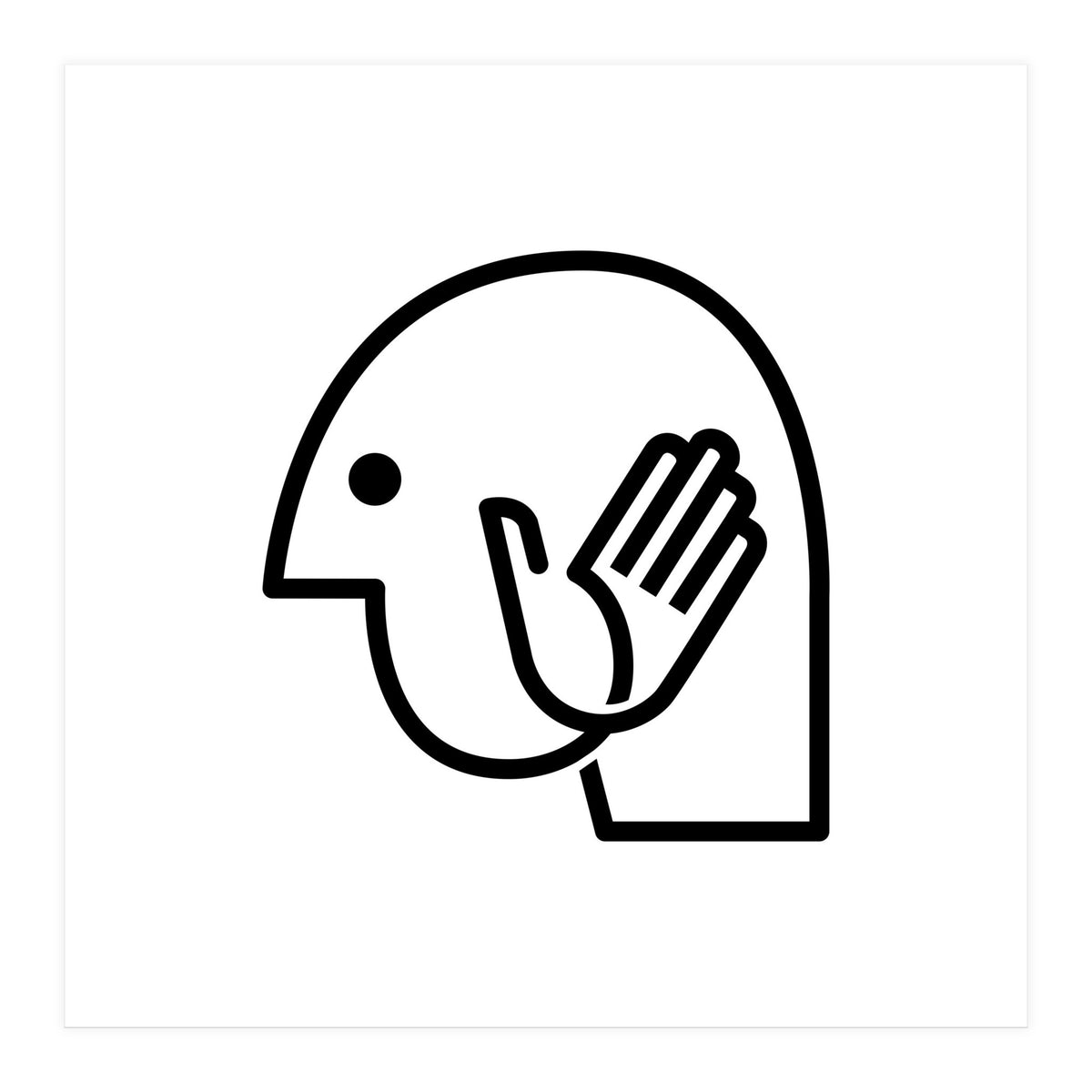 Head Hand_White (Print Only)