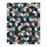 Copper, Marble and Concrete Cubes with Blue (Print Only) thumbnail