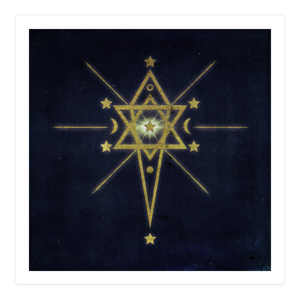 Pentagram moon  (Print Only)