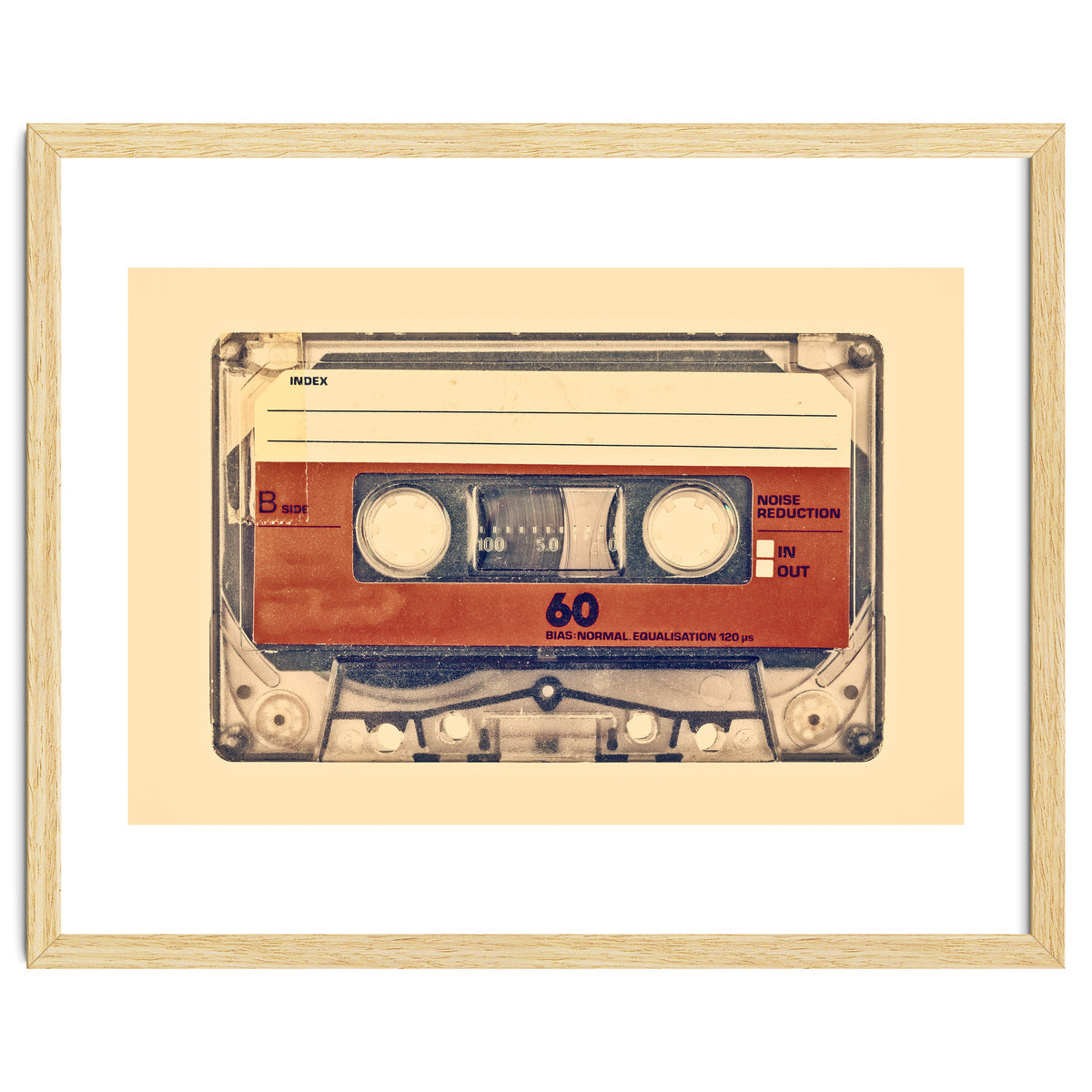 The retro audio compact cassette