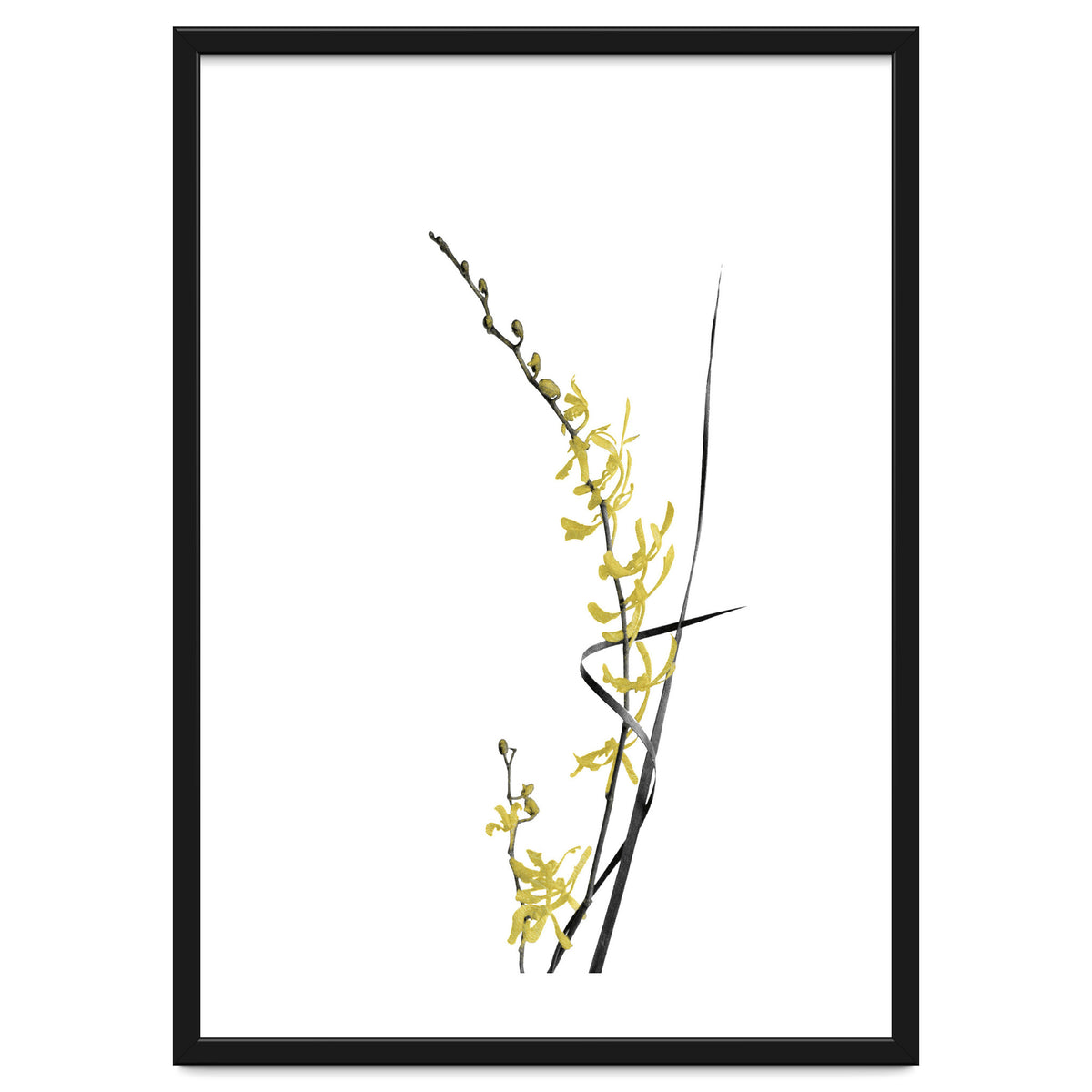 Flower Minimal Black And Gold 06