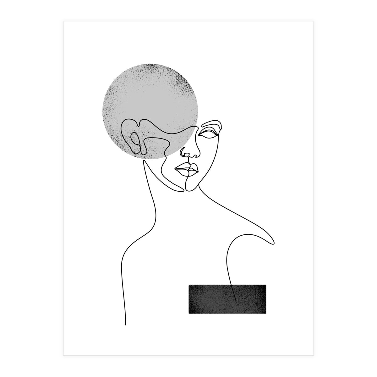 black white woman (Print Only)
