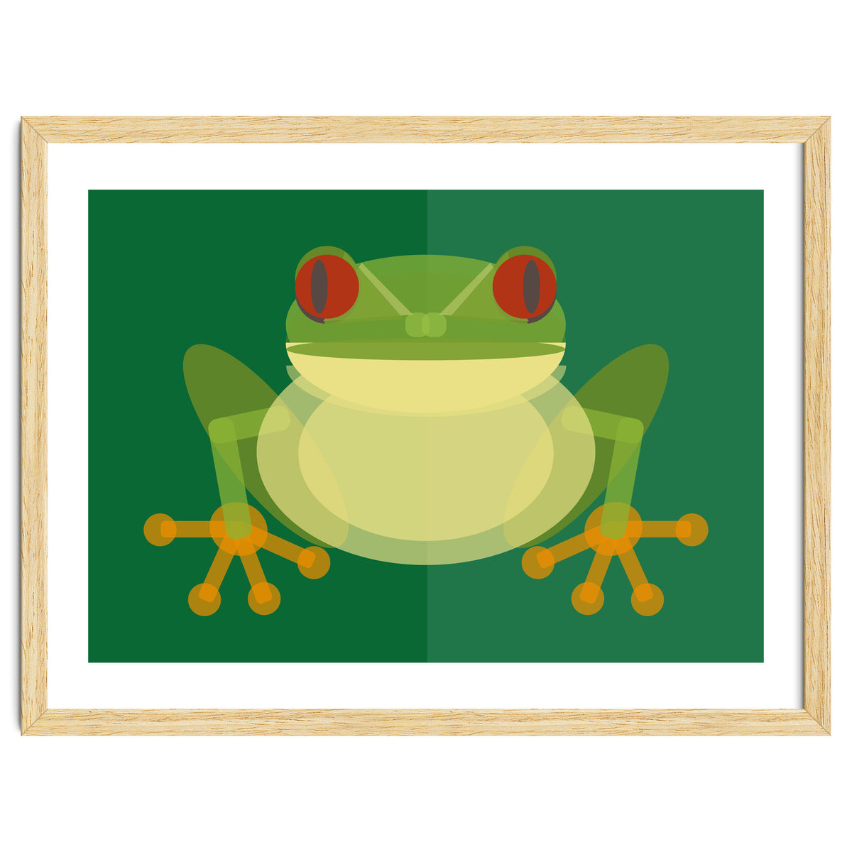 Mid Century Geometric Tree Frog
