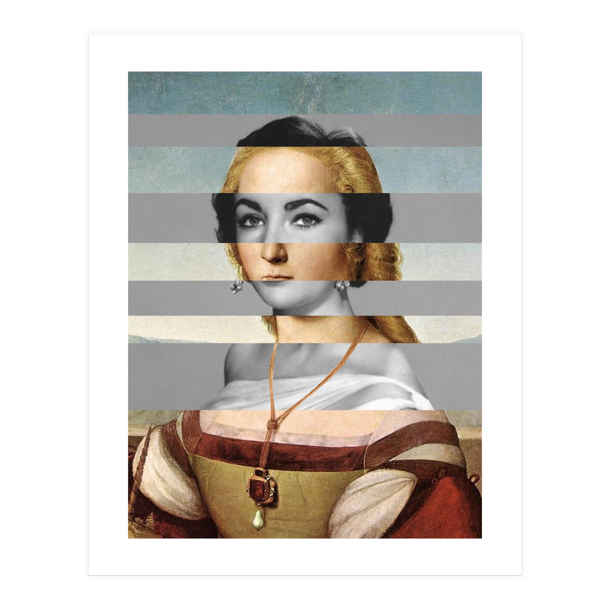 Rafael Portrait of Young Woman with Unicorn & Liz Taylor (Print Only)