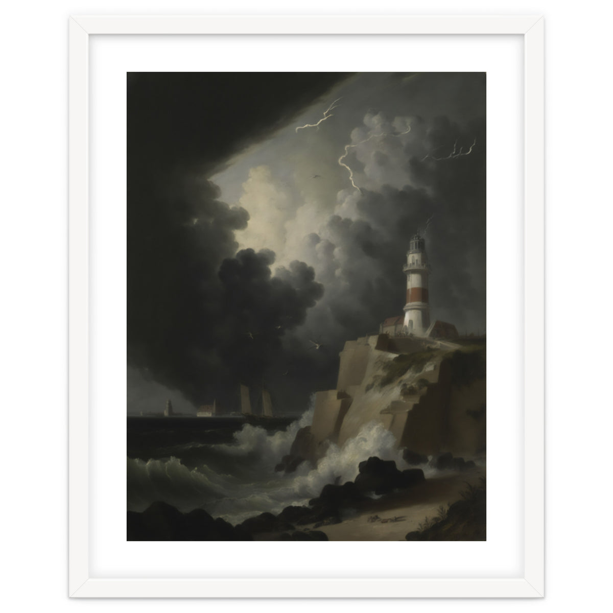 Lighthouse In A Storm