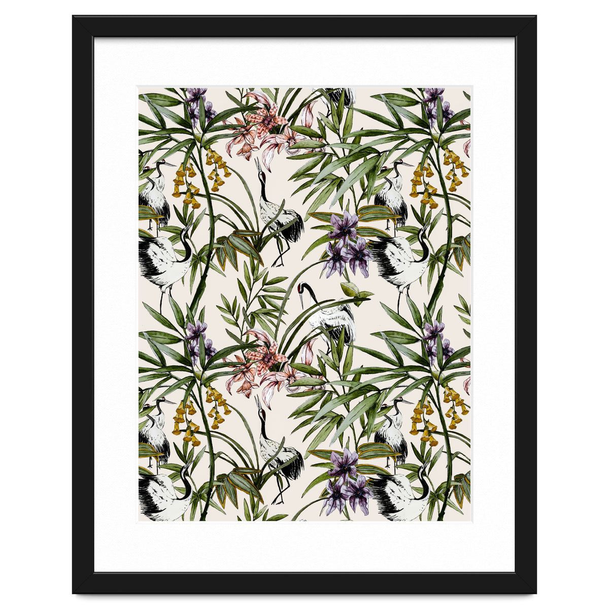 Asian crane pattern - 02