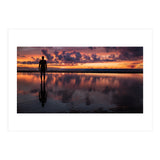 Sunset at Another Place - Sir Antony Gormley statues at Crosby Beach in Merseyside, England.  (Print Only) thumbnail
