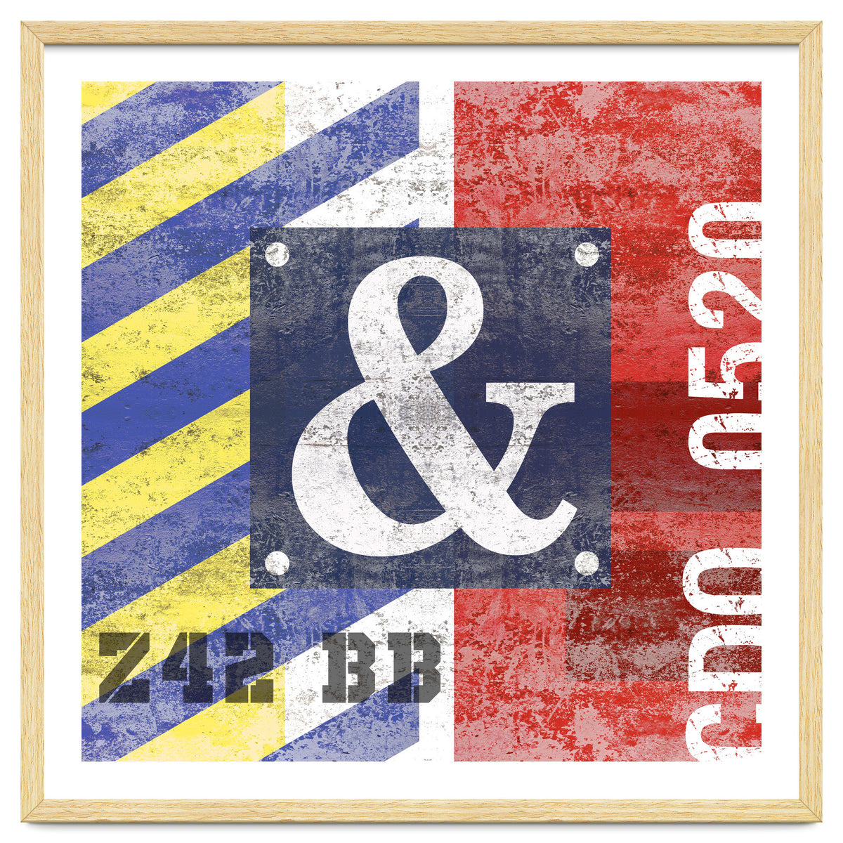 Blue Ampersand Industrial Abstract