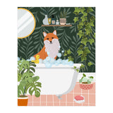 Fox Taking a Bath (Print Only) thumbnail