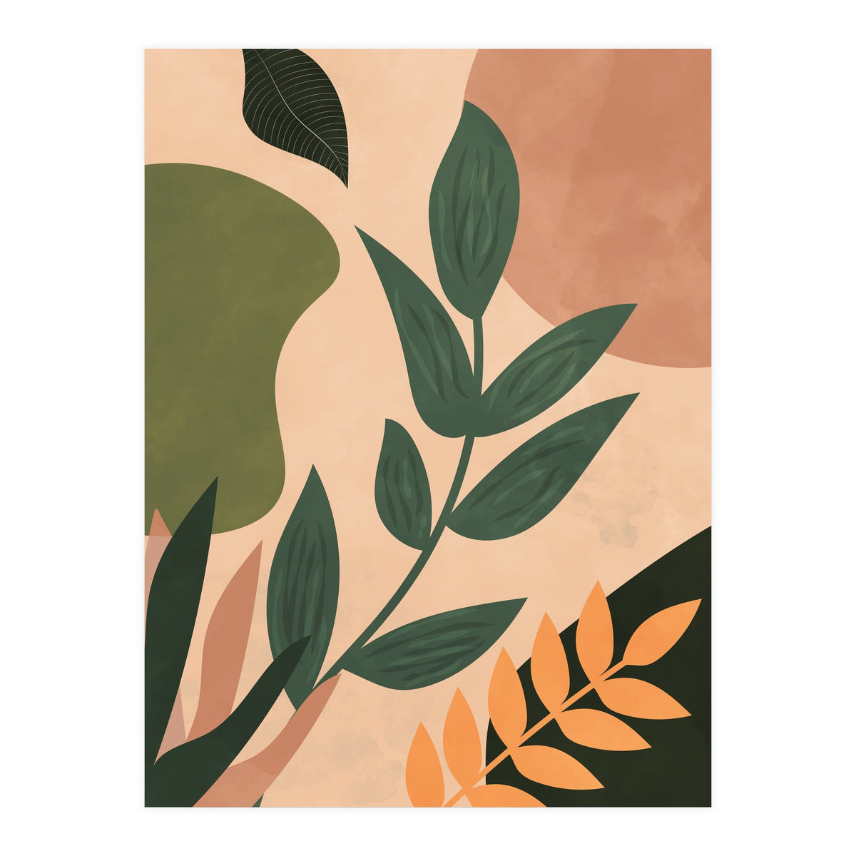 Abstract Shapes Boho Botanical (Print Only)