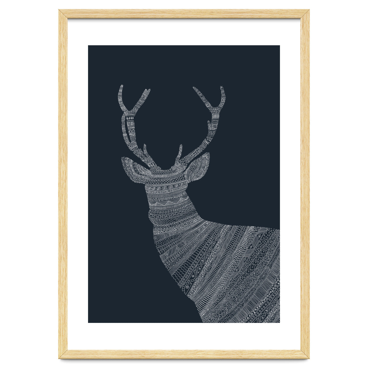 Stag Blue Poster