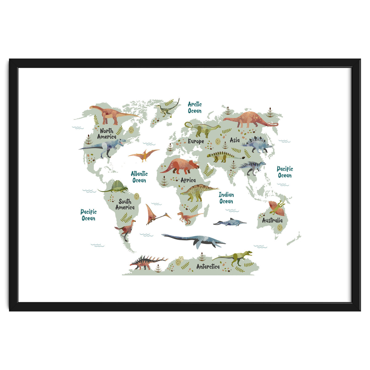 Dinosaur World Map