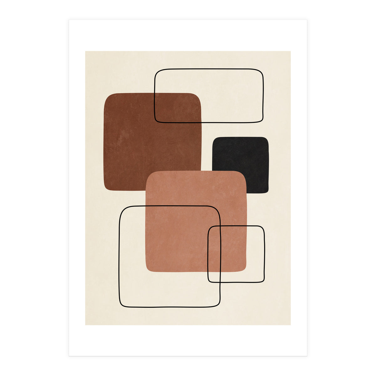 GEOMETRIC SHAPES - TERRACOTTA 02 (Print Only)
