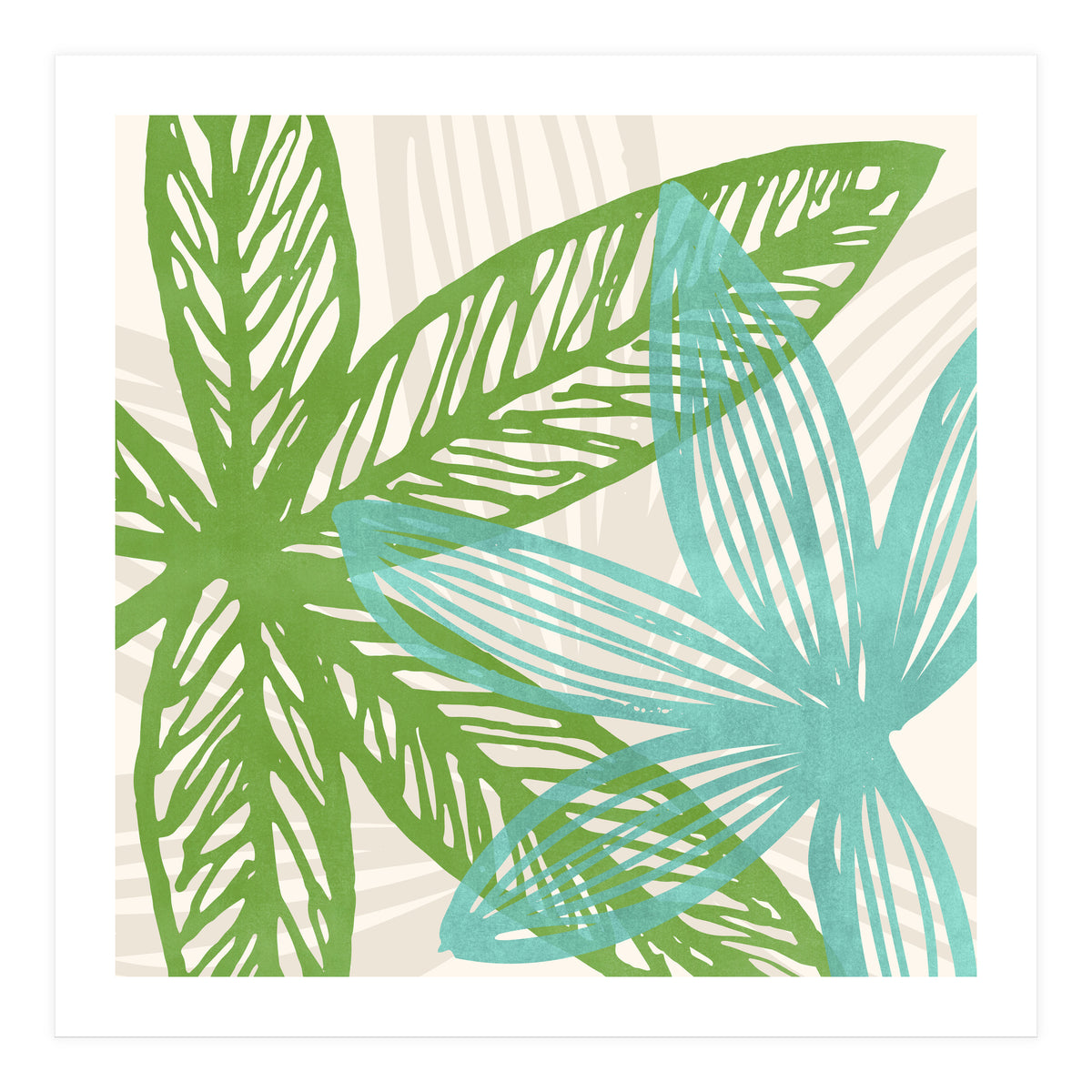 Abstract Coastal Flora (Print Only)