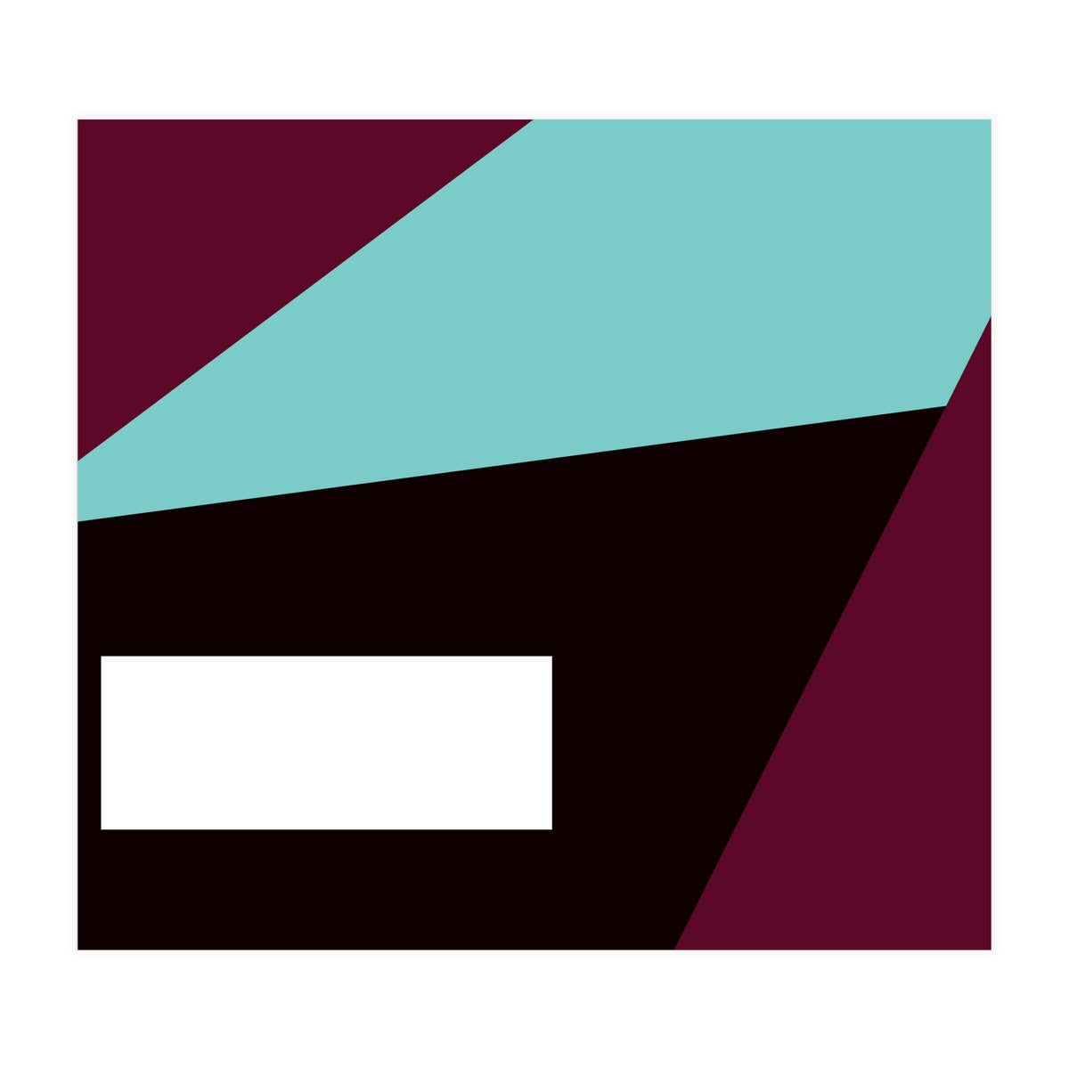 Geometric Shapes No. 84 - purple & turquoise  (Print Only)