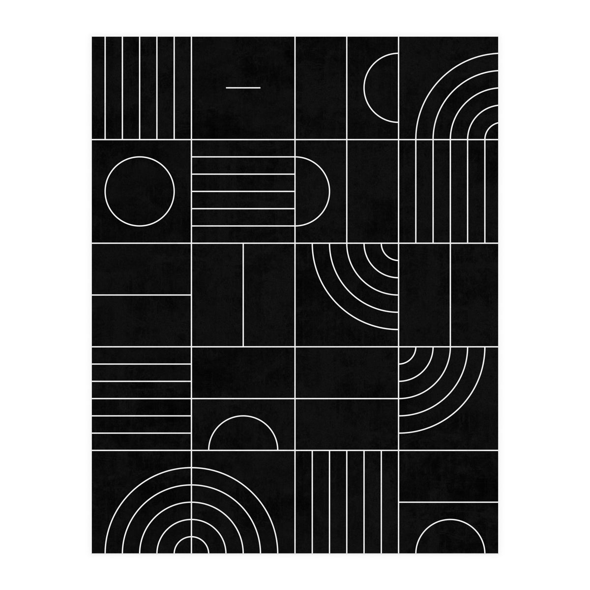My Favorite Geometric Patterns No.27 - Black (Print Only)
