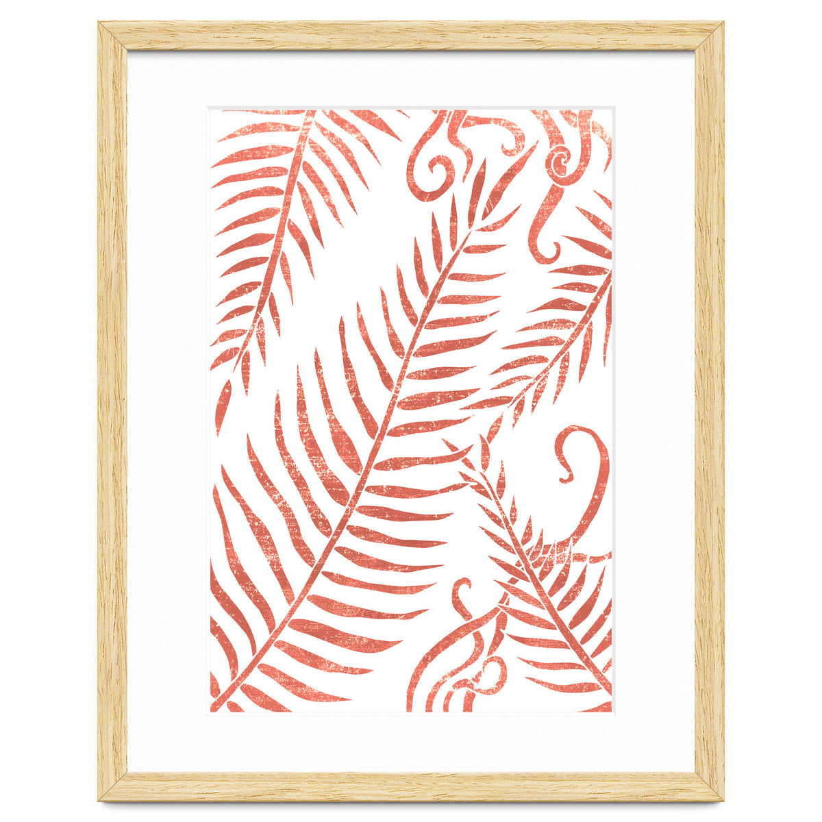 Abstract Terracotta Leaves 2 - Burnt Orange