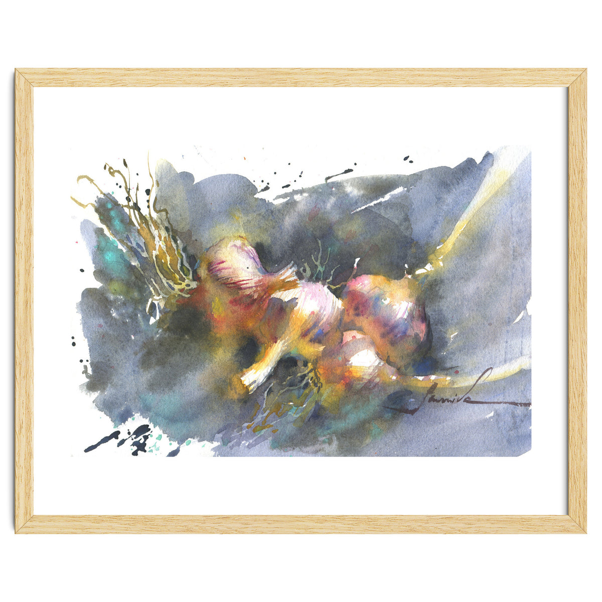 Still life painting watercolor