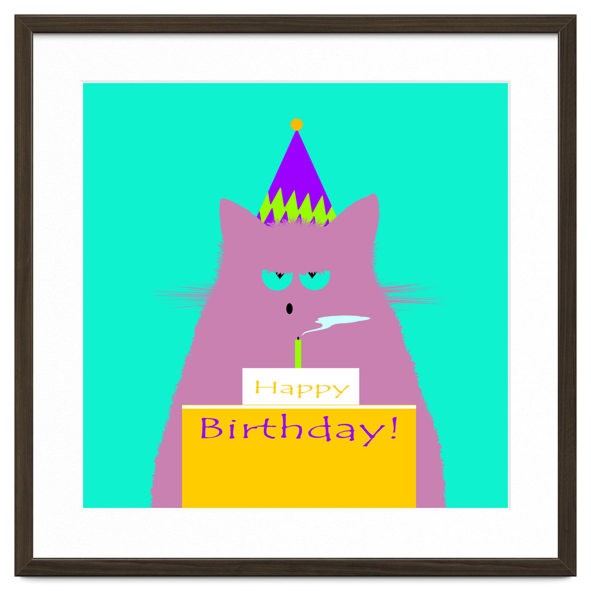 Birthday Lilac Cat