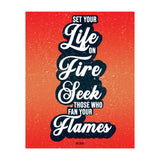 Set Your Life On Fire - Rumi Quote Typography (Print Only) thumbnail