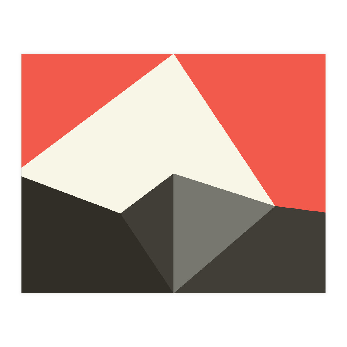 Geometric Shapes No. 77 - pink & grey (Print Only)