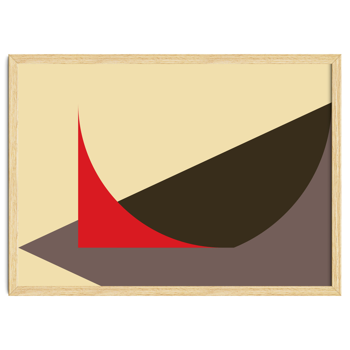 Geometric Shapes No. 6 - brown, beige & red