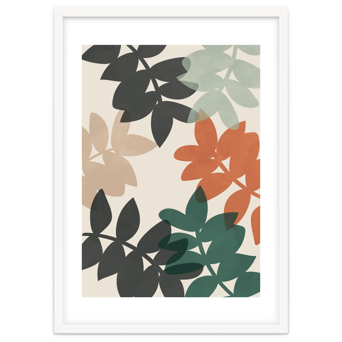 Abstract Colorful Leaves