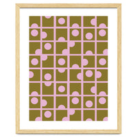 Pink Retro Circles Pattern