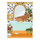 Cow Bathing in Moroccan Style Bathroom (Print Only) thumbnail