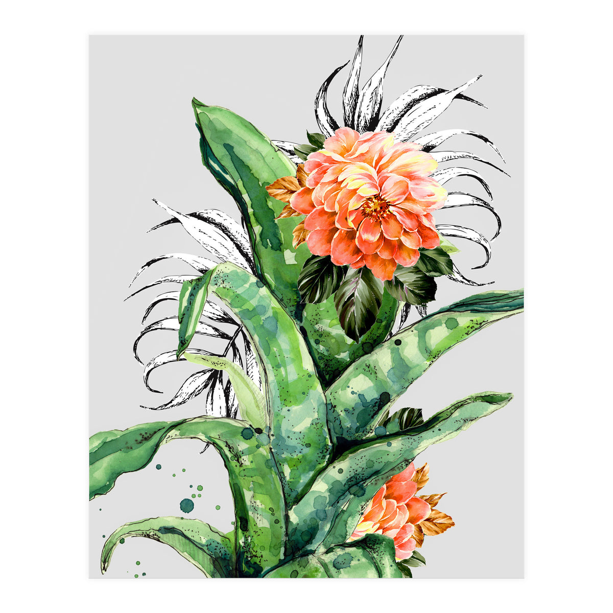 Collage of florid nature  (Print Only)