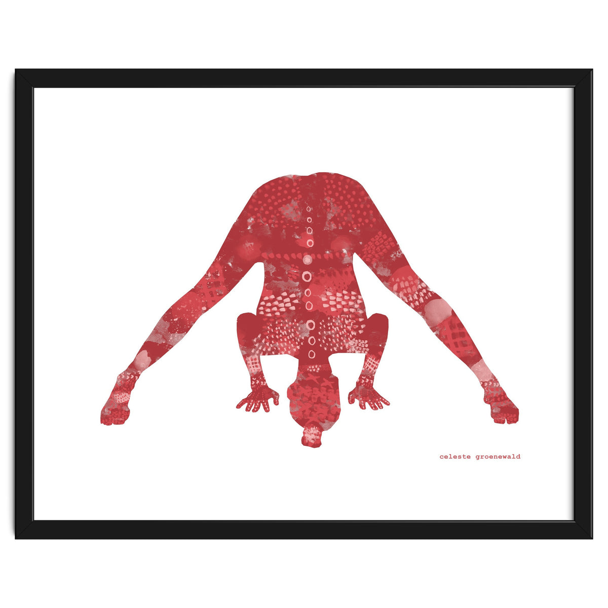 Prasarita Padottanasana in Red