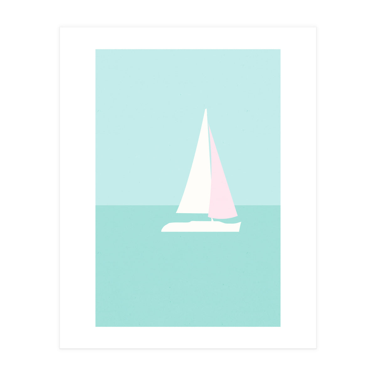 Minimal Sailboat - Turquoise Coast (Print Only)