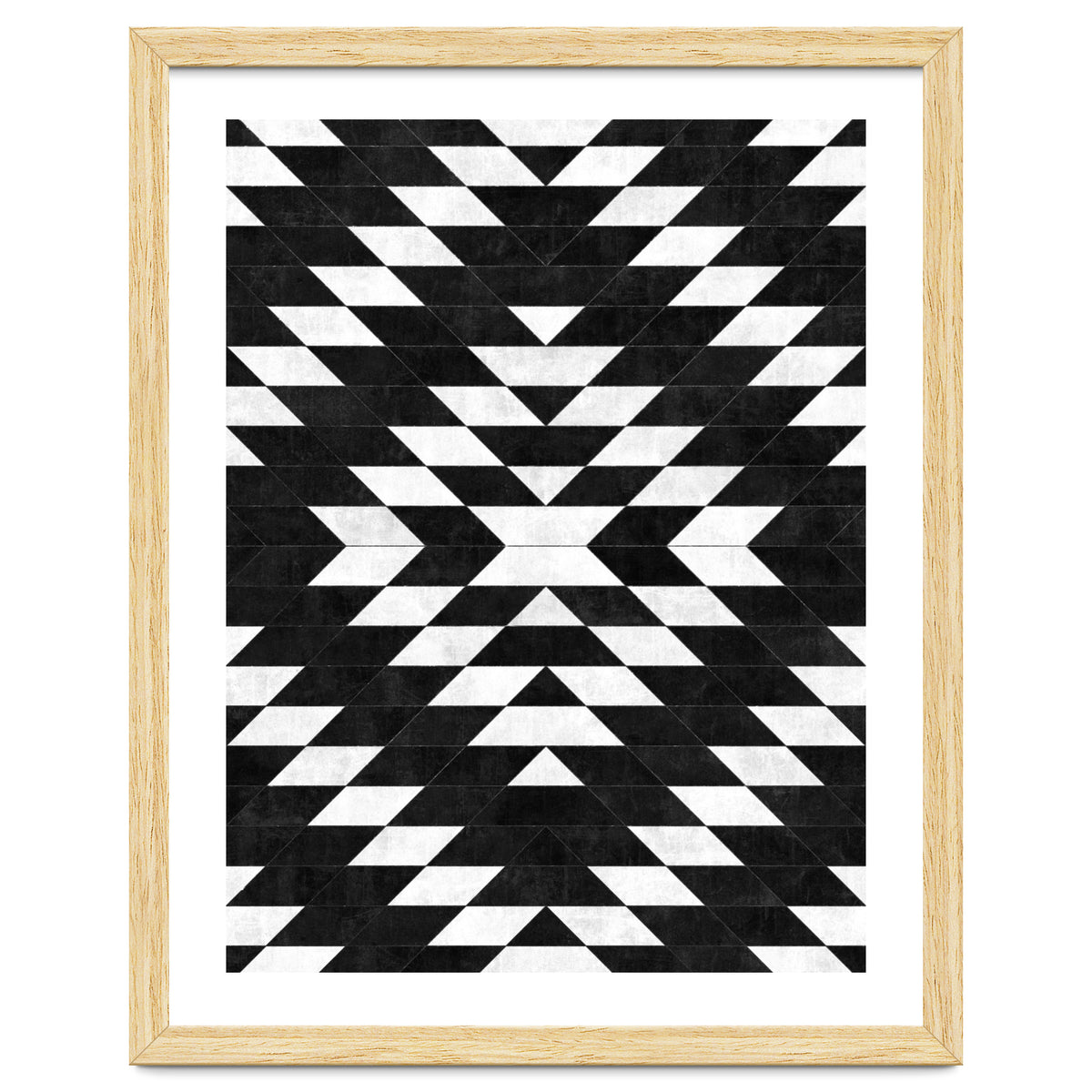 Urban Tribal Pattern No.14 - Aztec - Black Concrete
