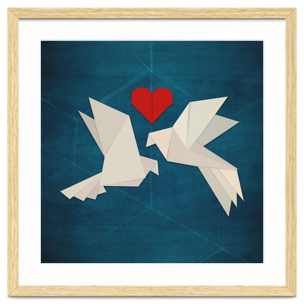 Origami love birds