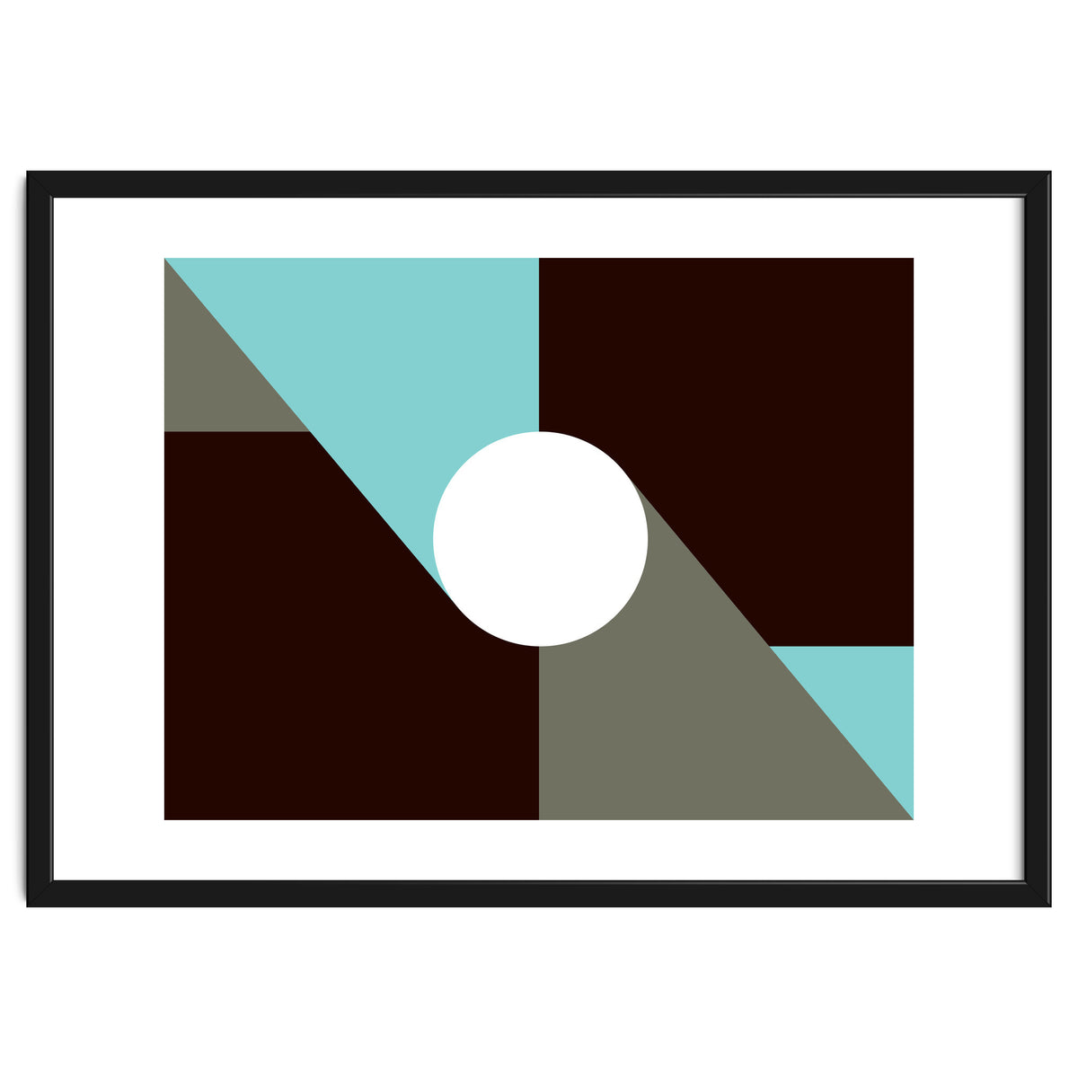 Geometric Shapes No. 29 - baby blue & grey