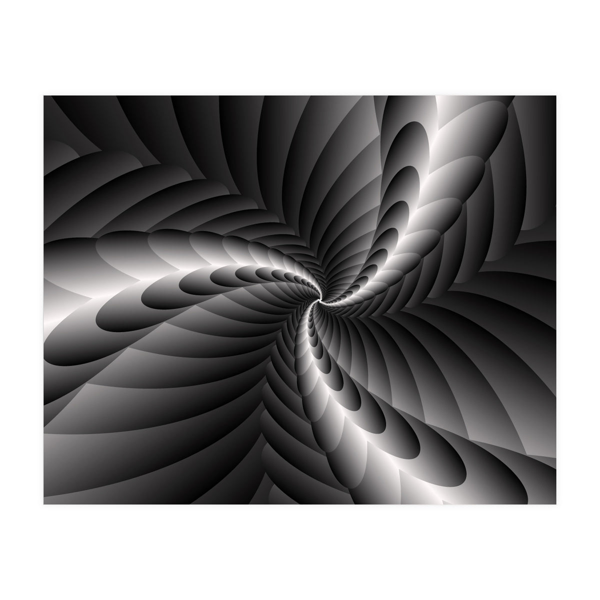 Black & White Fractal (Print Only)