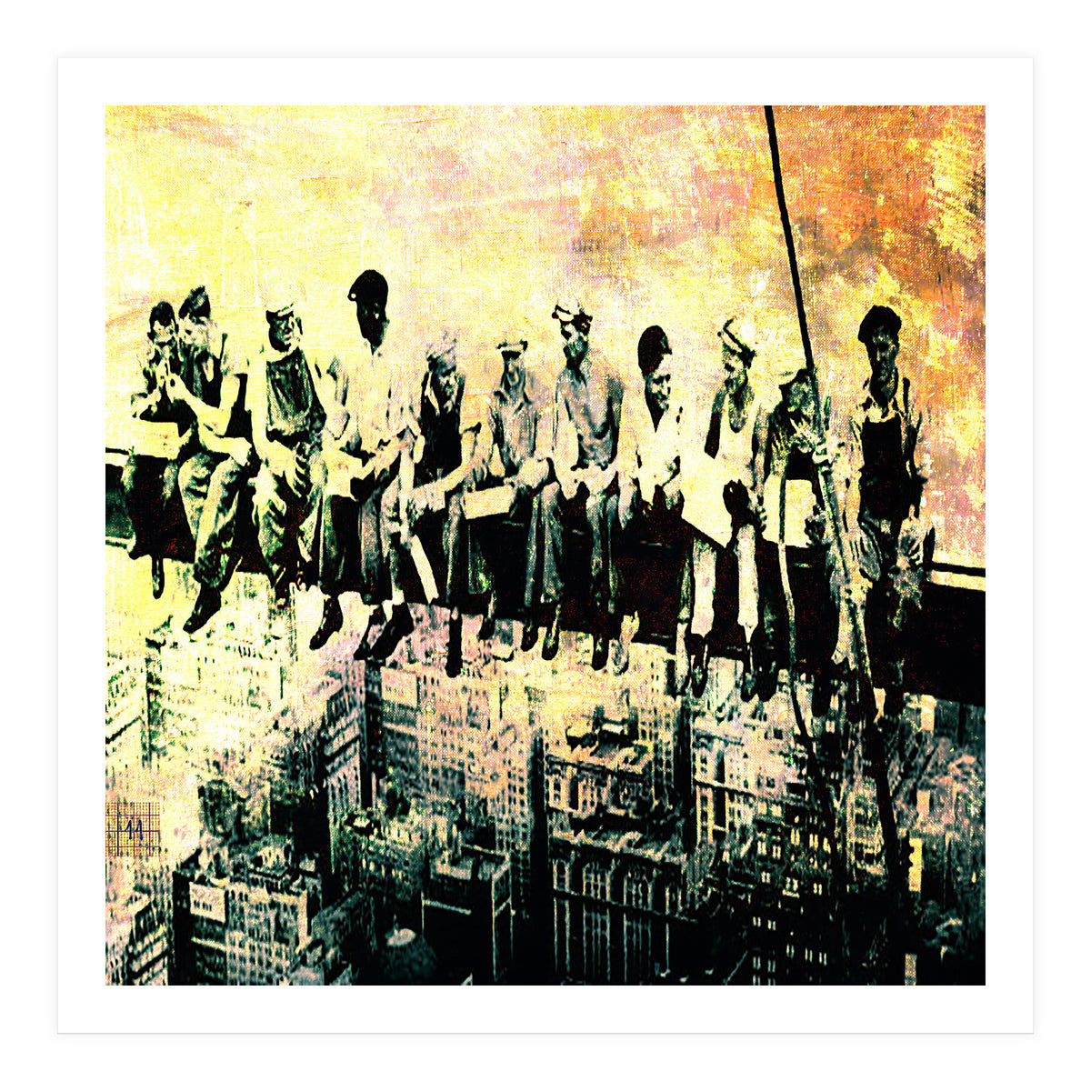 Rereading Lunch Atop A Skyscraper (Print Only)