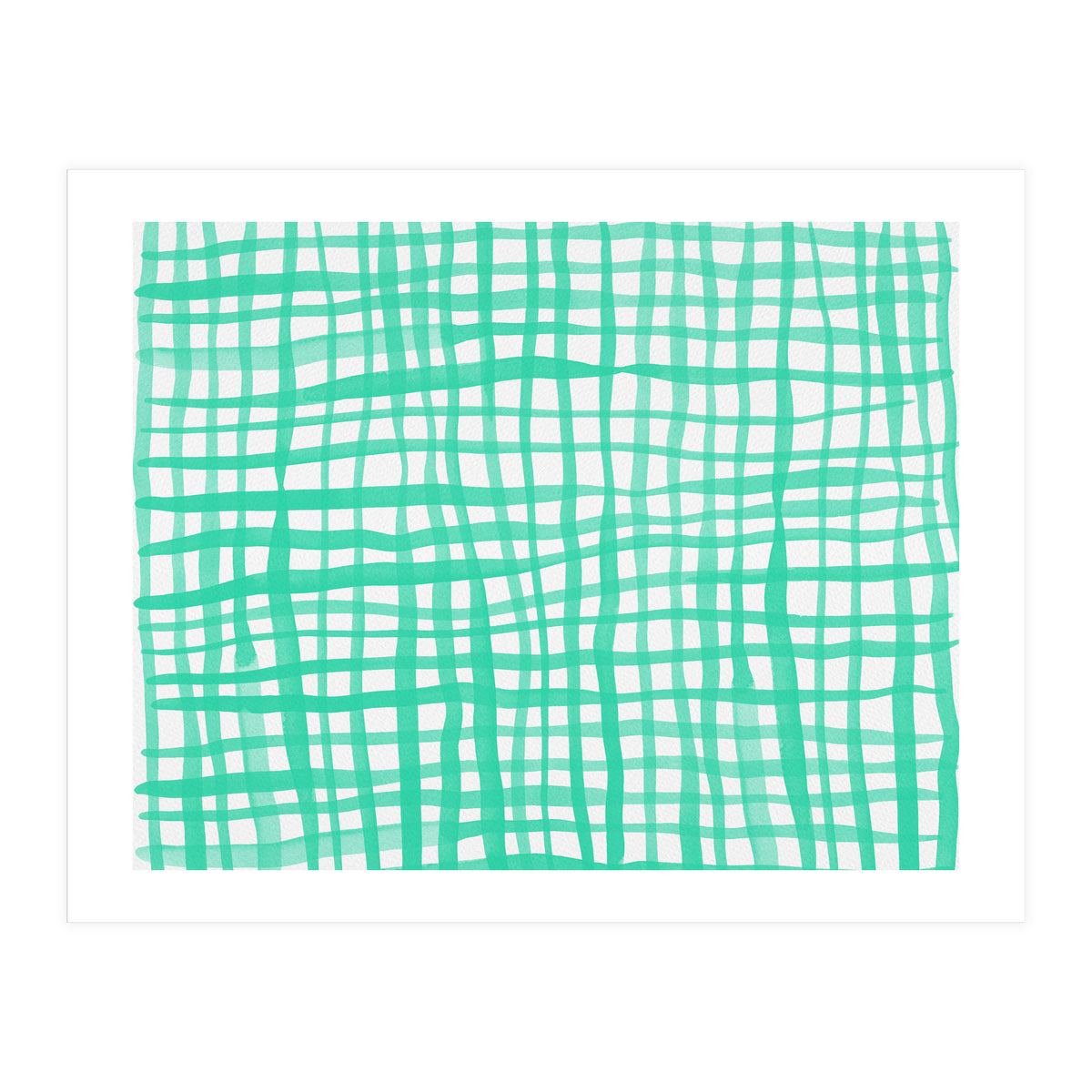 Aqua gingham pattern (Print Only)