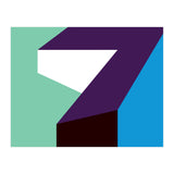 Geometric Shapes No. 60 - purple, mint & purple (Print Only) thumbnail