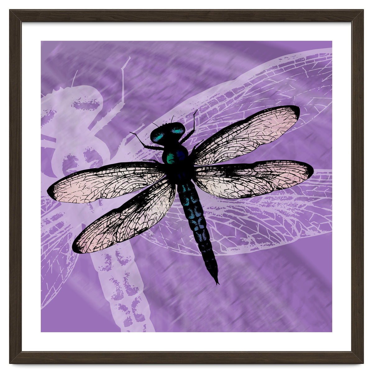 Blue dragonfly vector