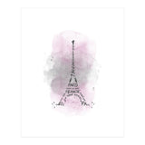 Watercolor Art Eiffel Tower | pink (Print Only) thumbnail