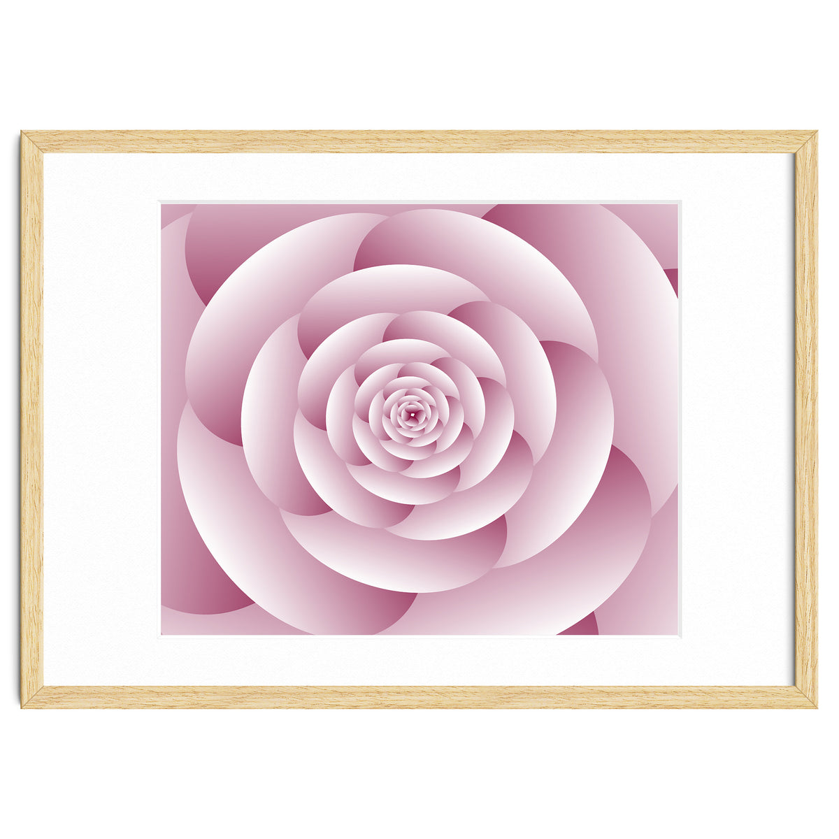 Abstract Rose Spiral 3D Art