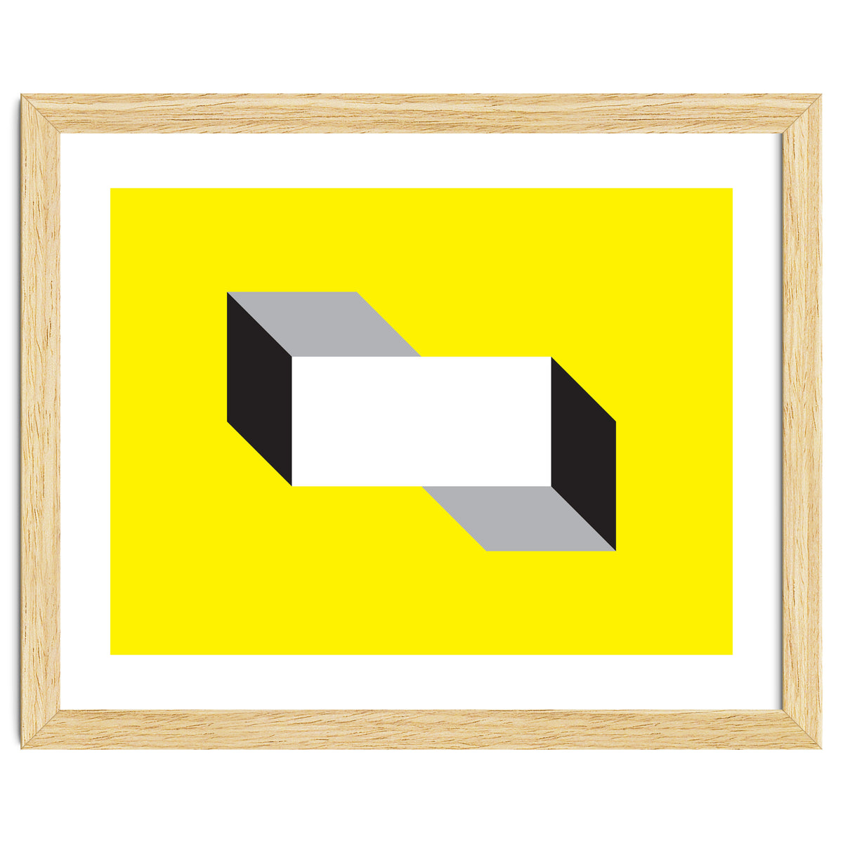 Geometric Shapes No. 50 - yellow, black & grey