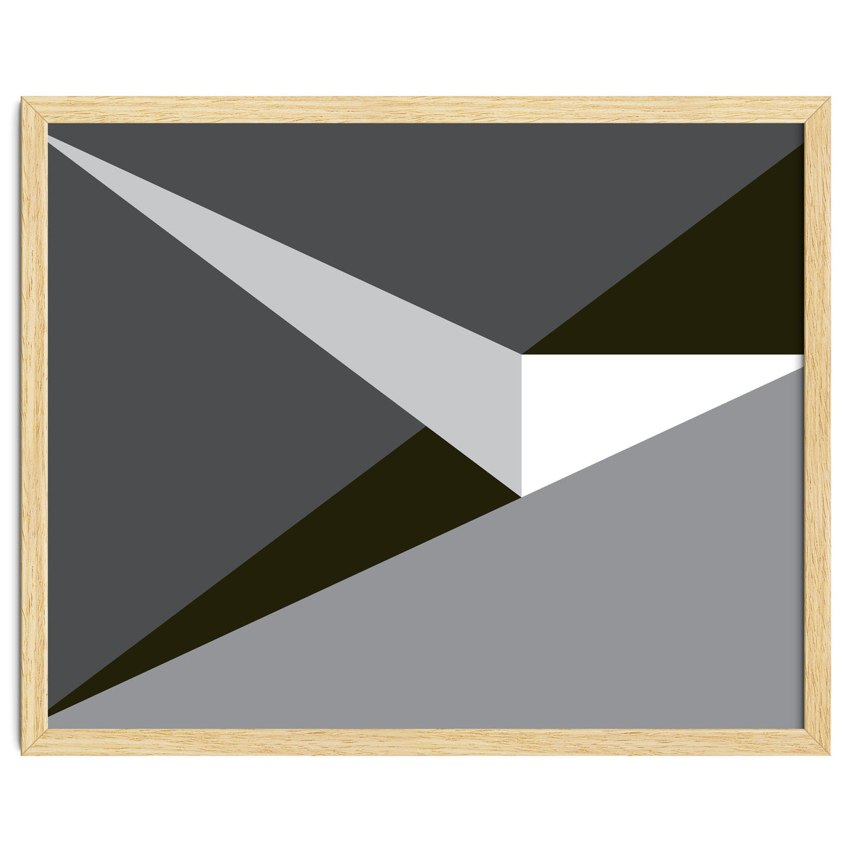 Geometric Shapes No. 73 - black & grey triangles